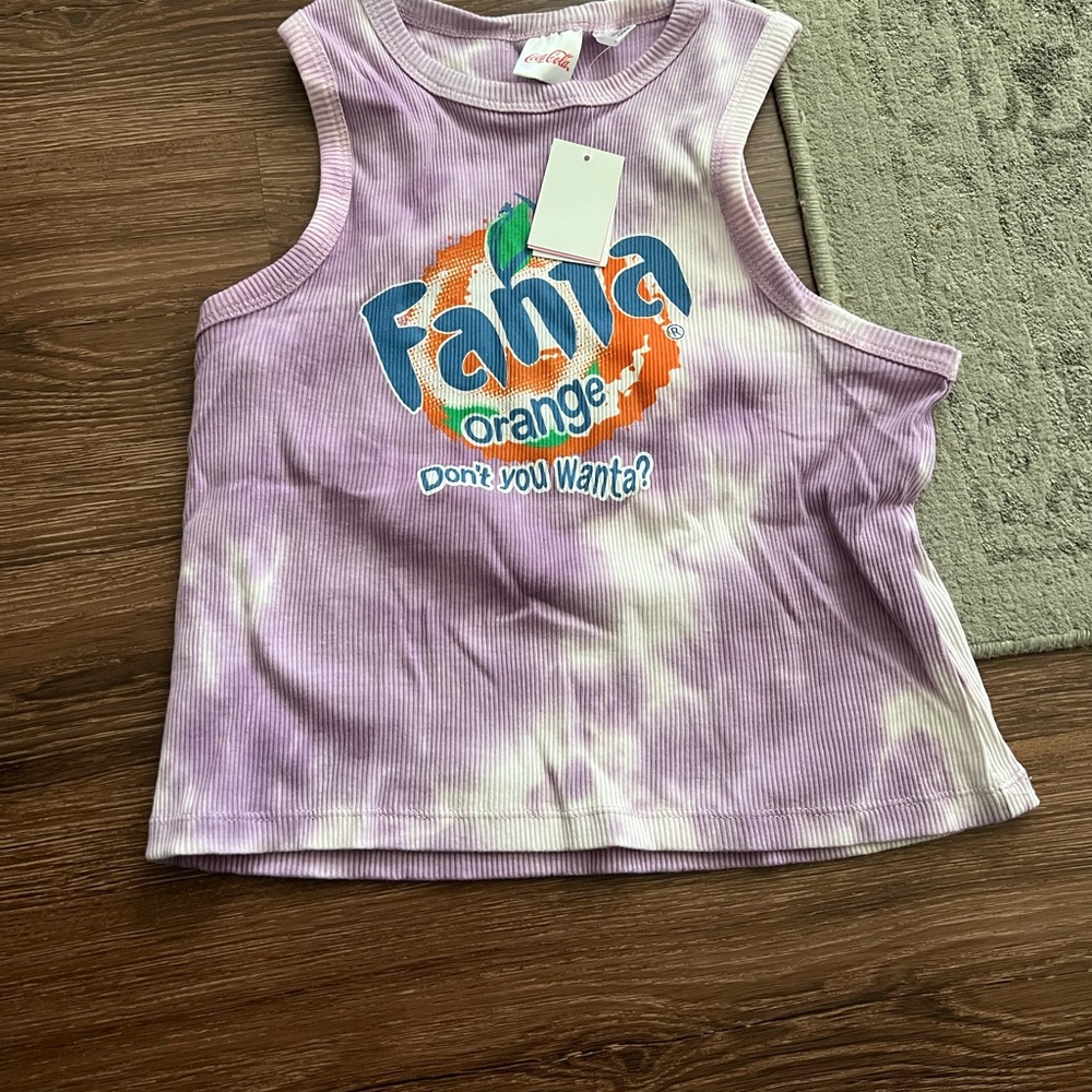 Coca Cola Purple and White Crop Top